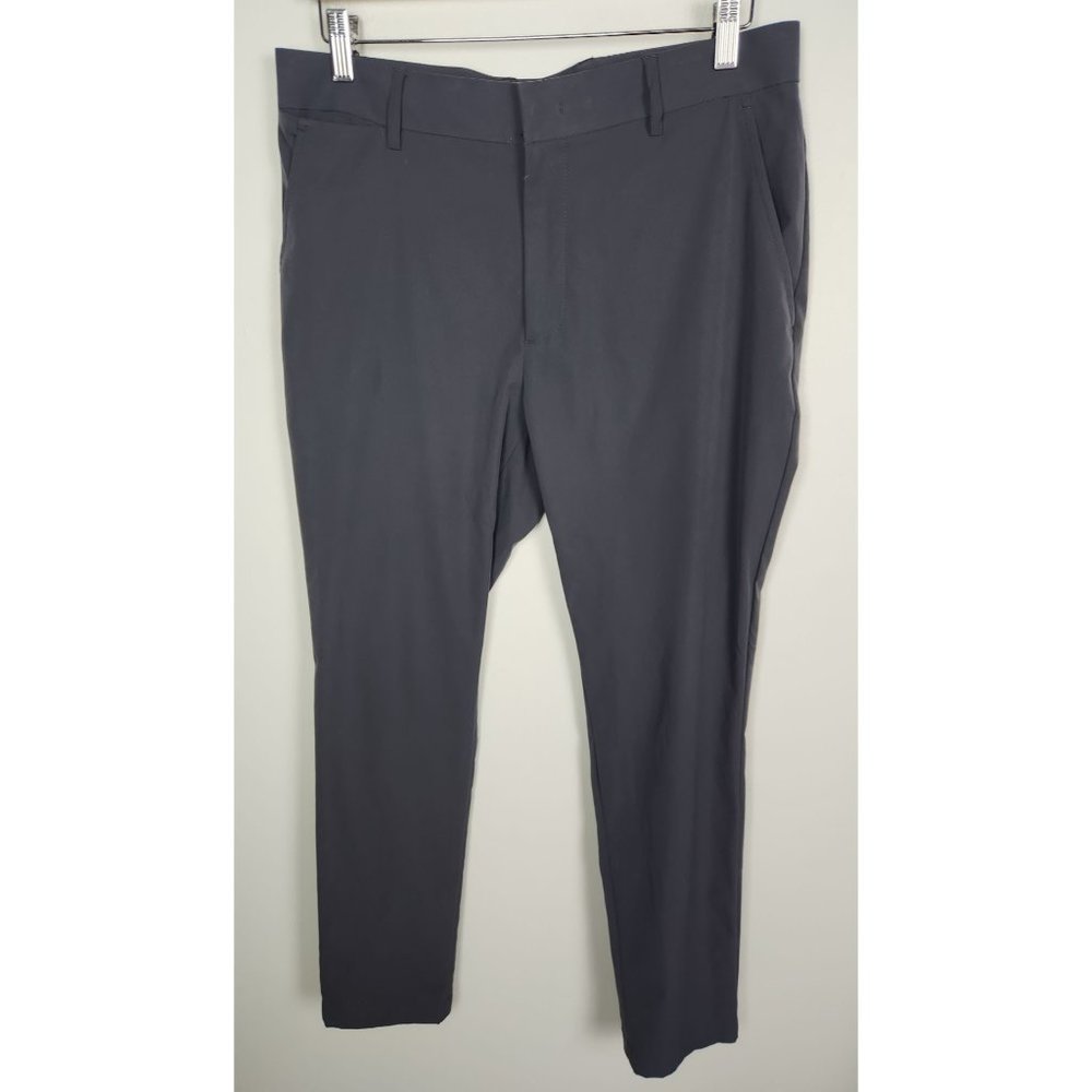 Medelita Men's Sz. 32x30 Hemmed Flat Front Grey Chino Pants